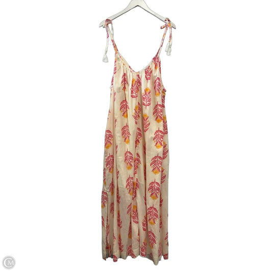 Dress Casual Maxi By Old Navy In Cream & Pink, Size: Xl