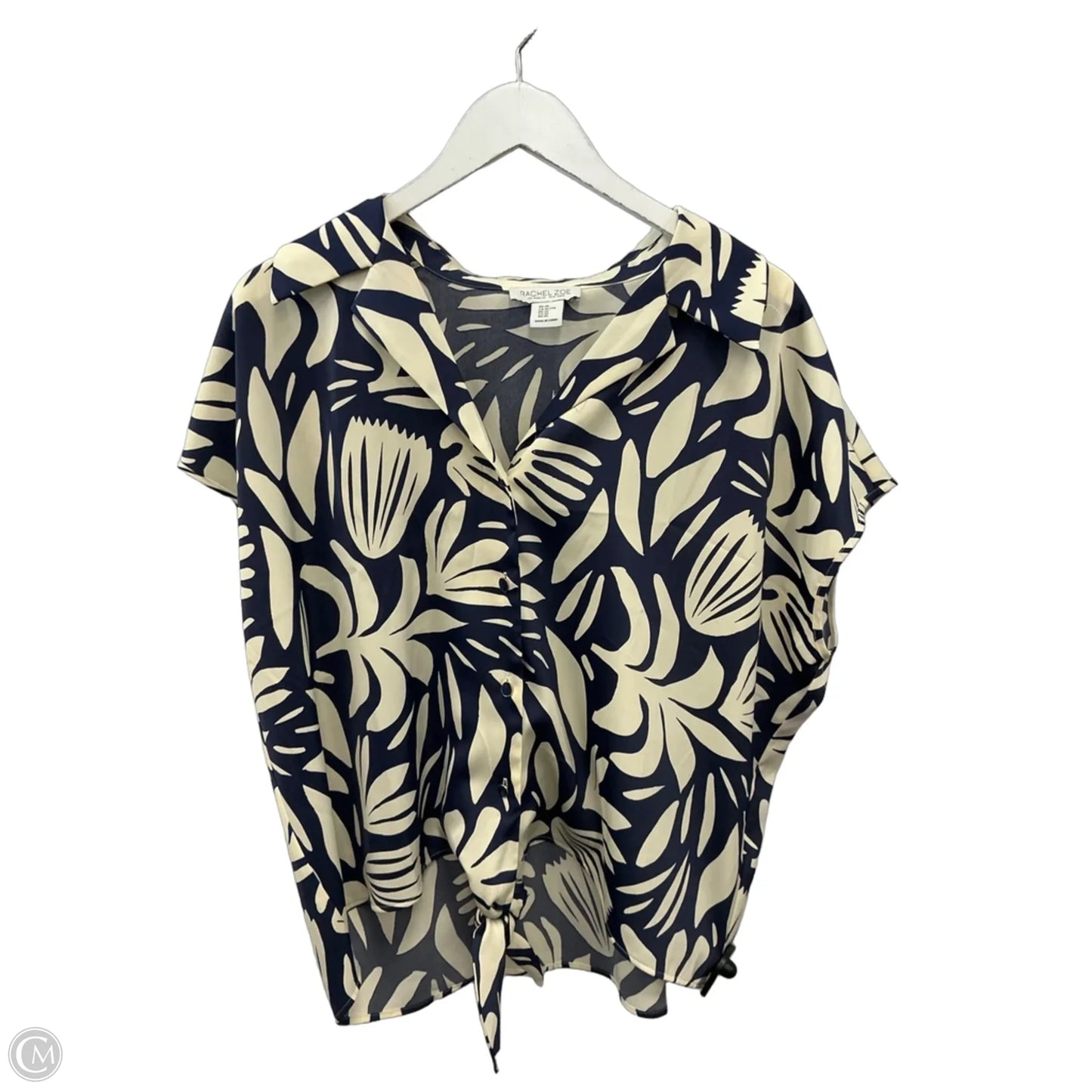 Top Short Sleeve By Rachel Zoe In Navy, Size: Xl