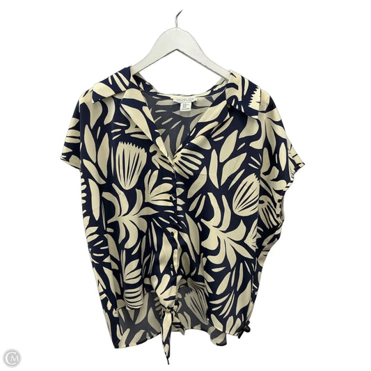 Top Short Sleeve By Rachel Zoe In Navy, Size: Xl