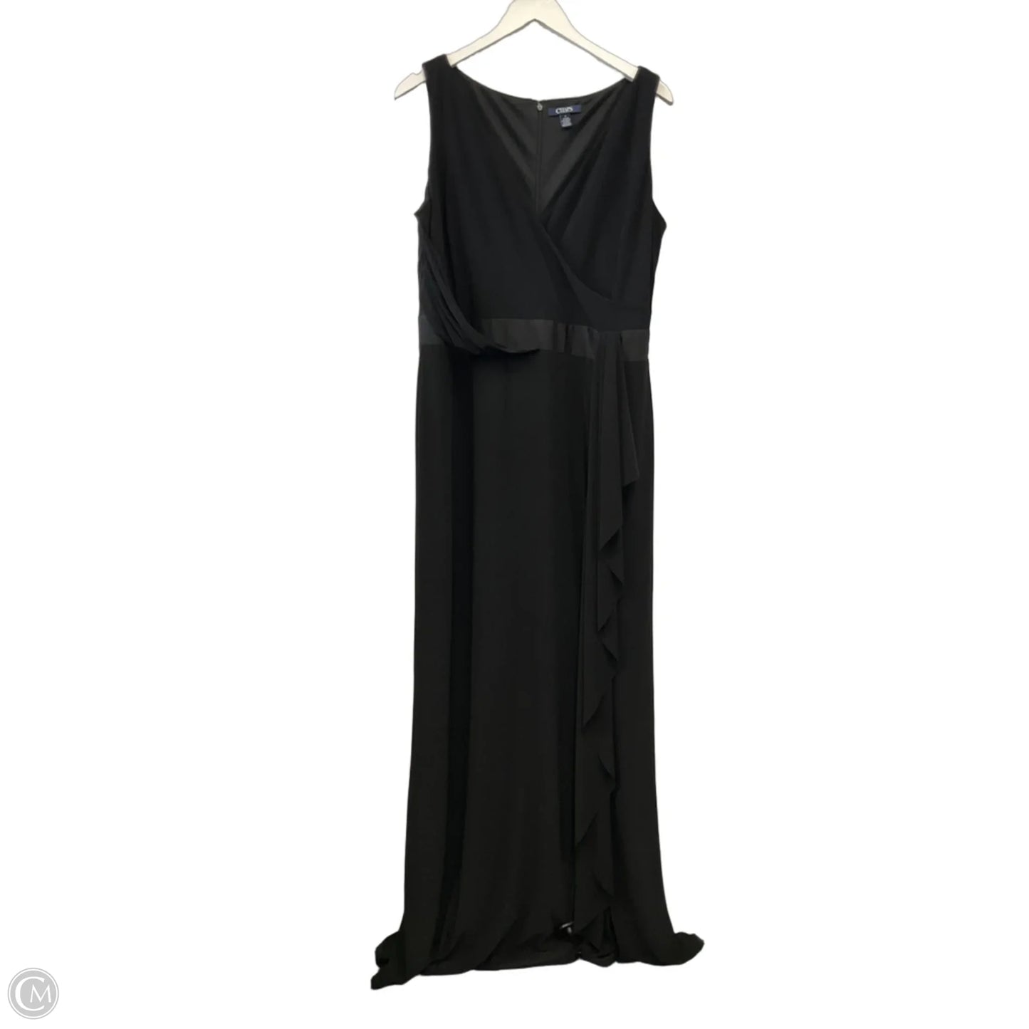 Dress Casual Maxi By Chaps In Black, Size: L