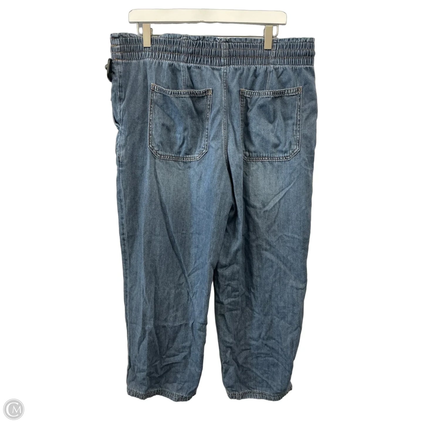 Jeans Cropped By Kensie In Blue Denim, Size: Xl
