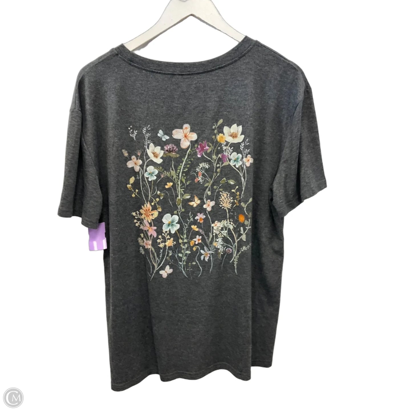 Top Short Sleeve By Clothes Mentor In Grey, Size: Xl