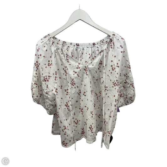 Top Short Sleeve By Ana In White, Size: Xxl
