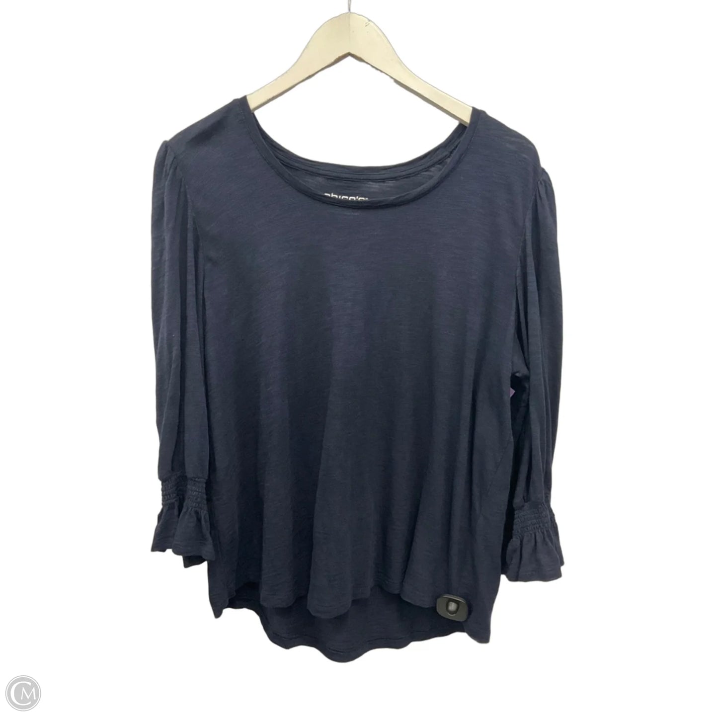 Top 3/4 Sleeve By Chicos In Navy, Size: Xl