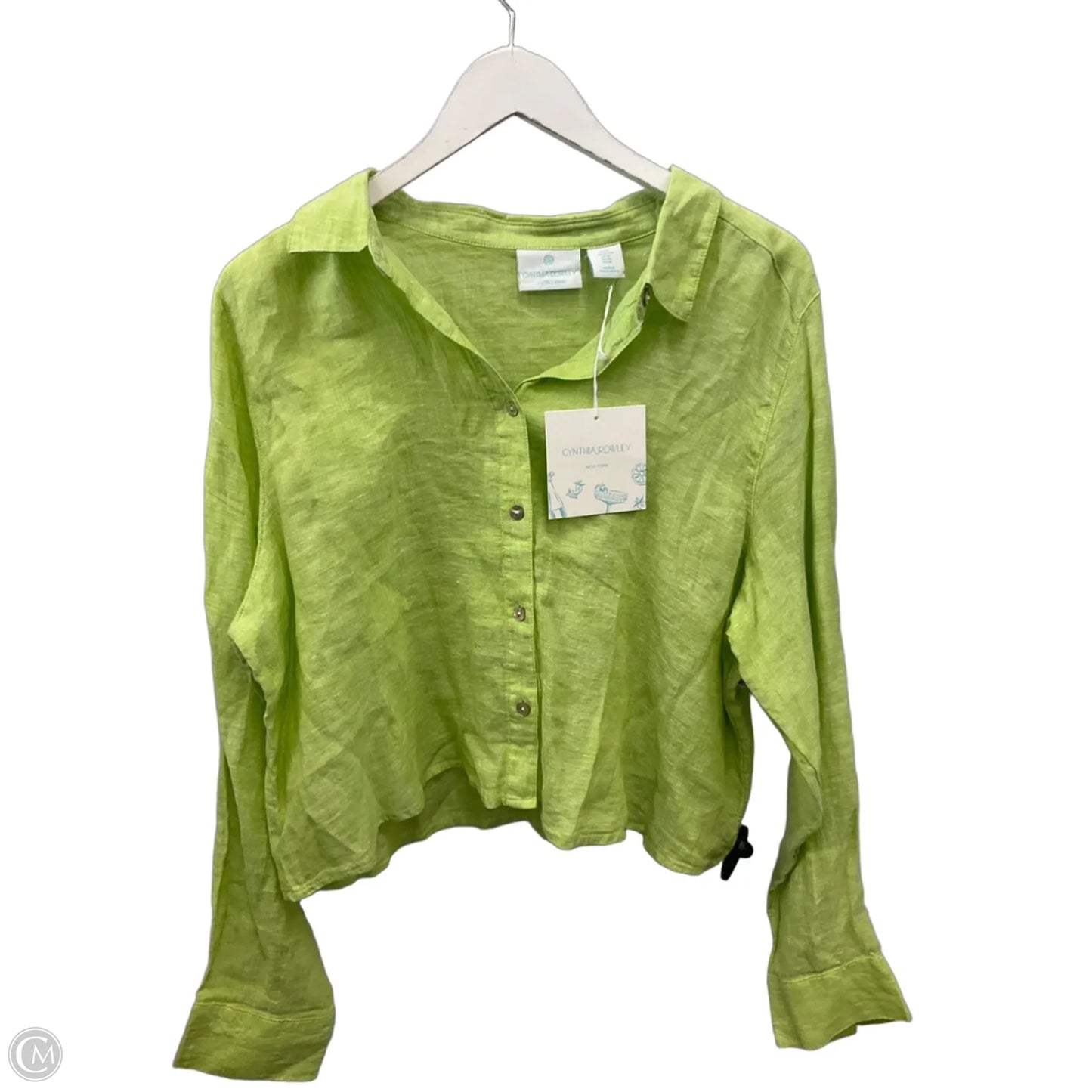 Top Long Sleeve By Cynthia Rowley In Green, Size: Xl