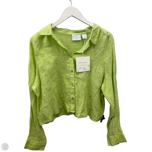 Top Long Sleeve By Cynthia Rowley In Green, Size: Xl