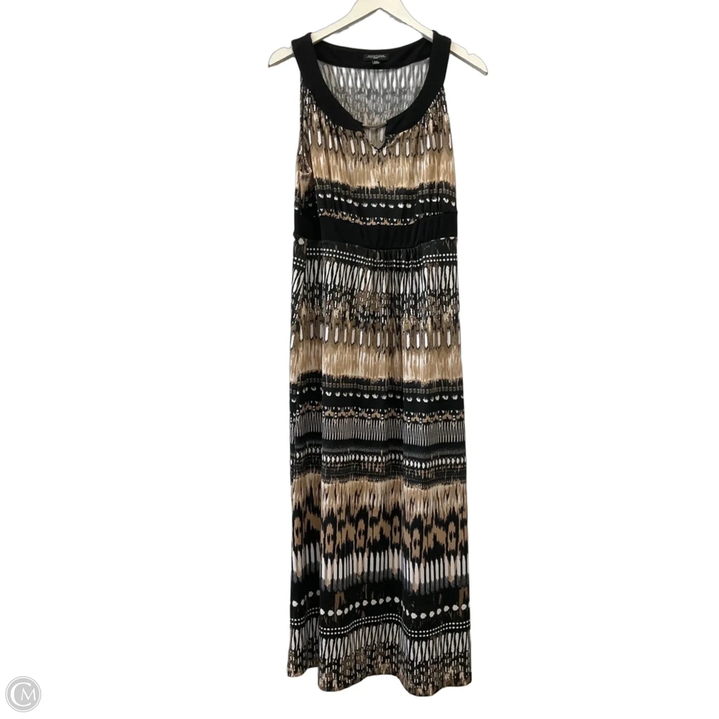 Dress Casual Maxi By Notations In Black & Brown, Size: Xlp