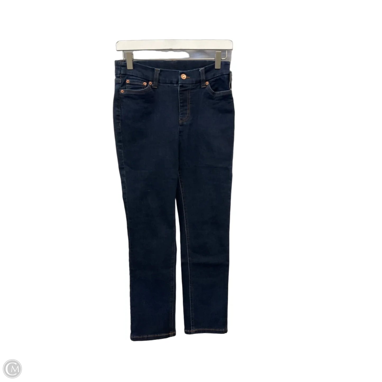 Jeans Straight By D&co. In Blue Denim, Size: 6p