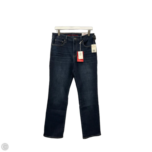 Jeans Straight By Lucky Brand In Blue Denim, Size: 10