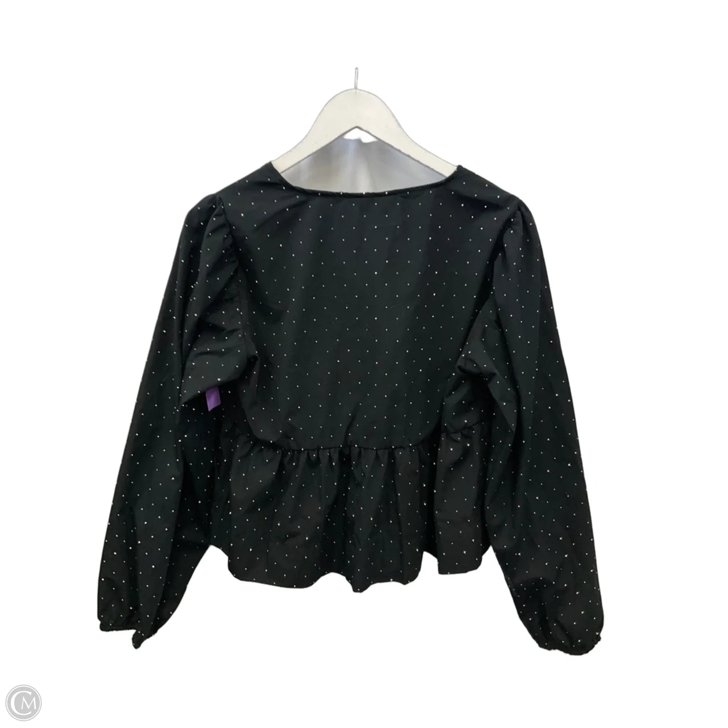 Top Long Sleeve By Velvet Heart In Black, Size: M