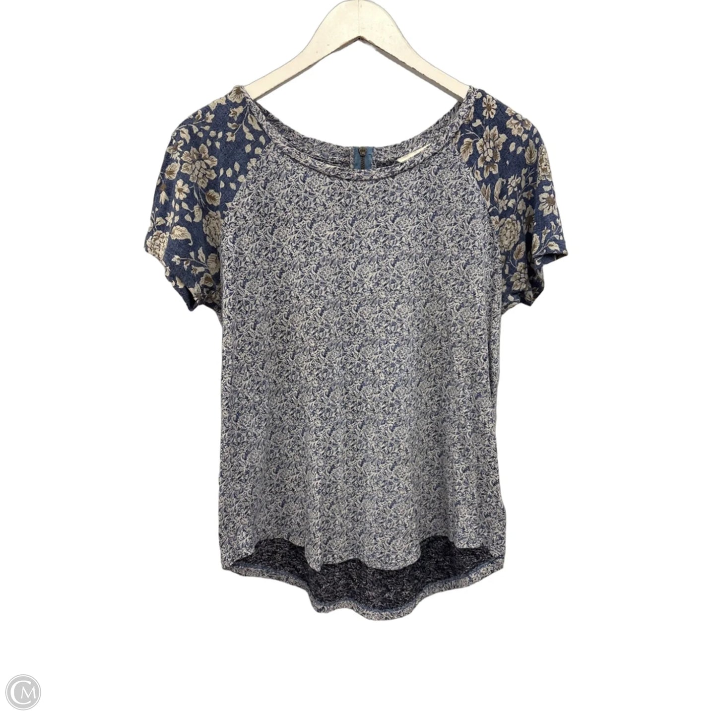 Top Short Sleeve By Lucky Brand In Blue, Size: M