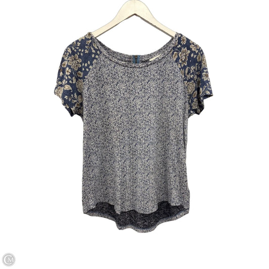 Top Short Sleeve By Lucky Brand In Blue, Size: M