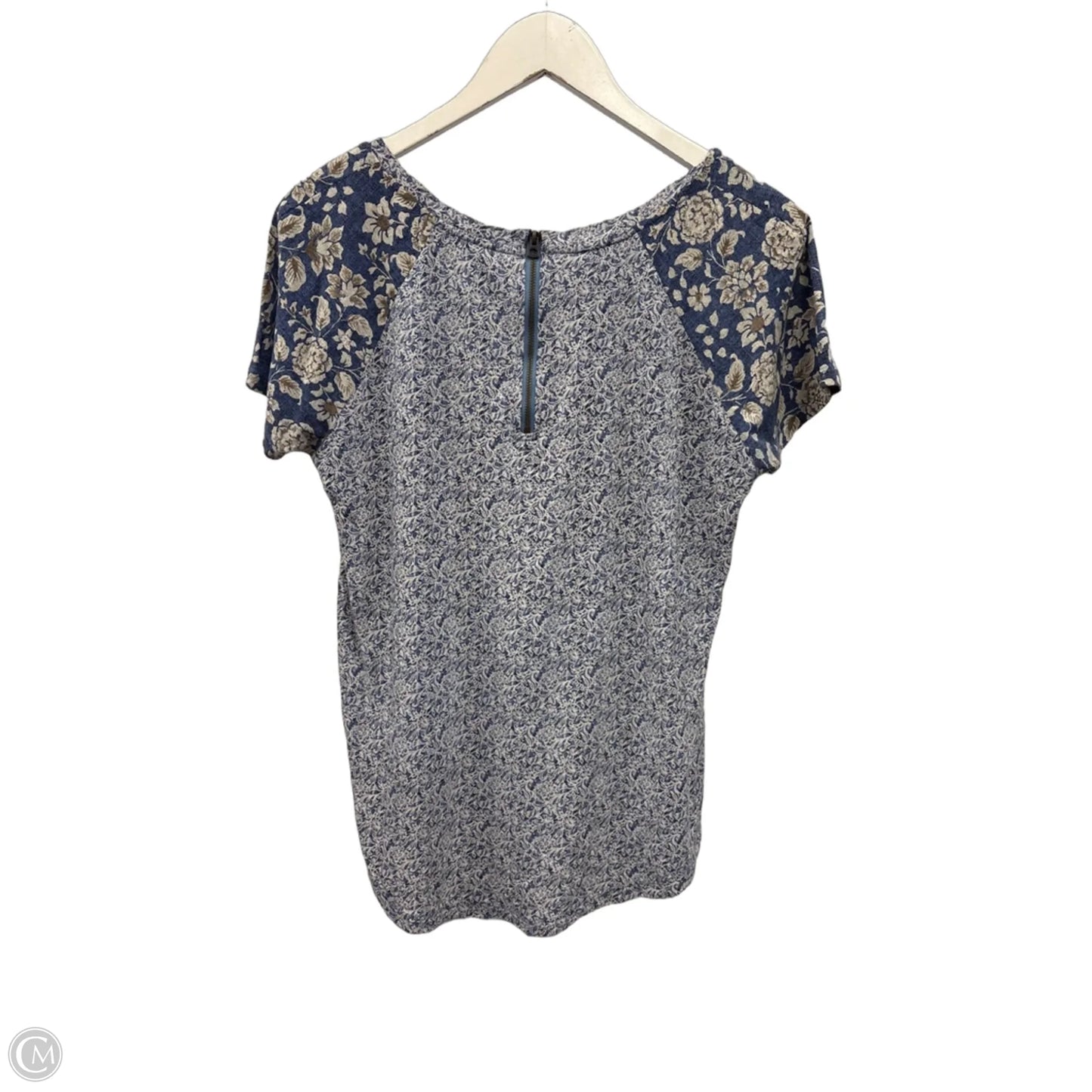 Top Short Sleeve By Lucky Brand In Blue, Size: M