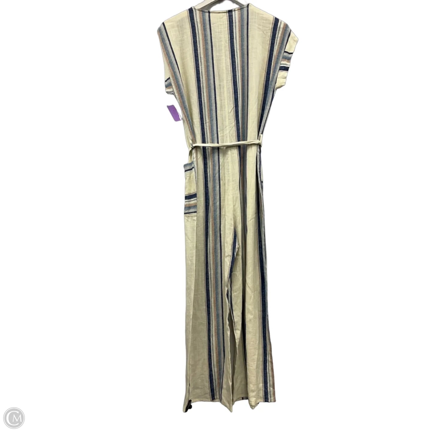 Jumpsuit By Monteau In Blue & Cream, Size: M