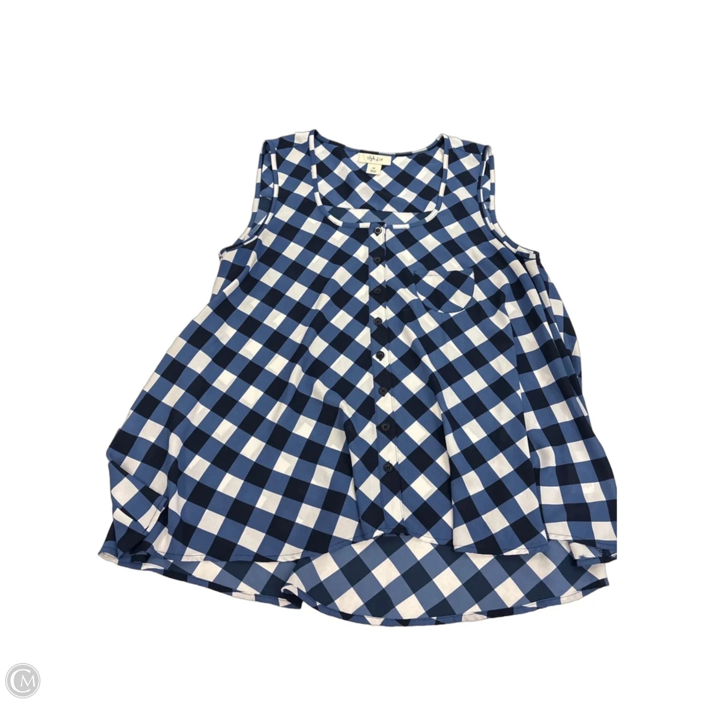 Top Sleeveless By Style And Company In Blue, Size: M