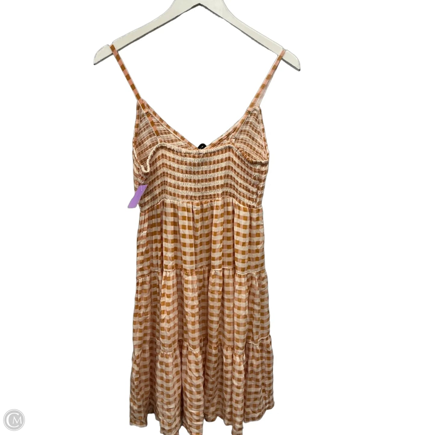 Dress Casual Short By Angie In Orange & Pink, Size: M