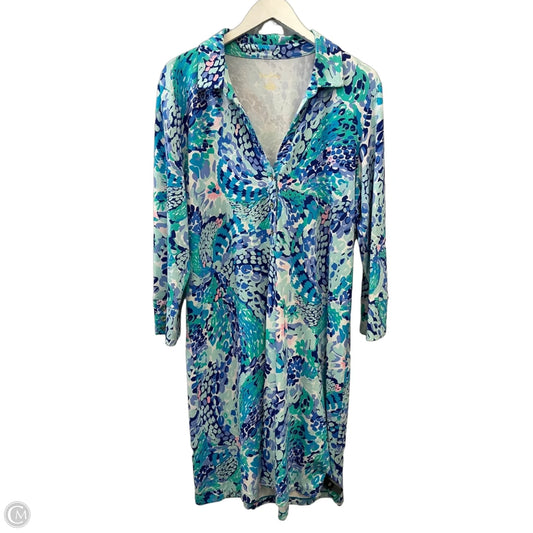 Dress Casual Short By Lilly Pulitzer In Blue & Green, Size: Xl