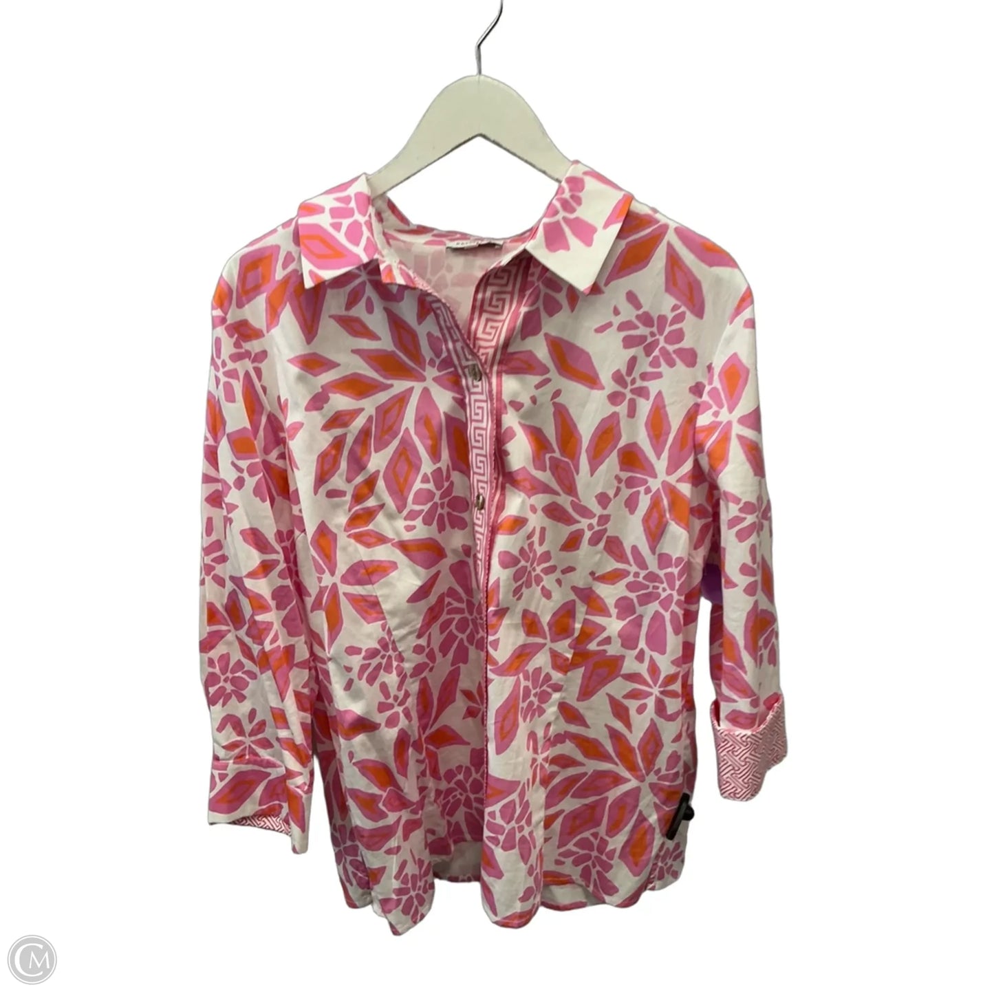 Top Long Sleeve By Clothes Mentor In Orange & Pink, Size: Xl