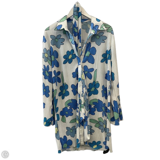 Tunic Long Sleeve By Clothes Mentor In Blue & Green, Size: S
