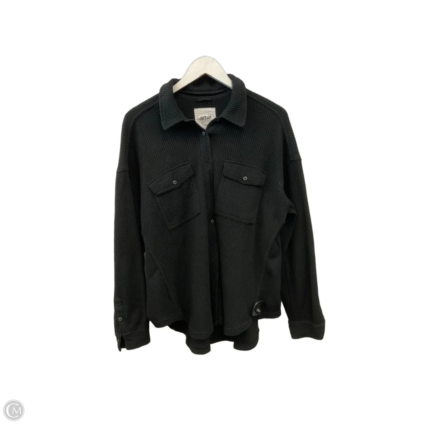 Top Long Sleeve By Aerie In Black, Size: M