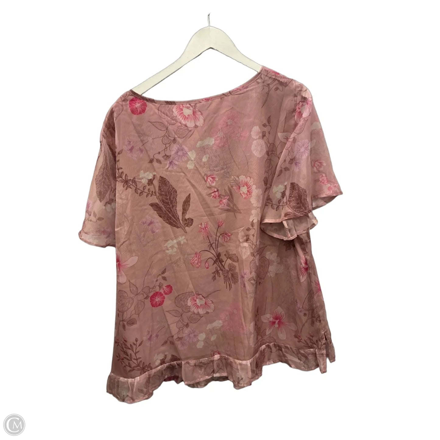 Top Short Sleeve By Bloomchic In Pink, Size: 1x
