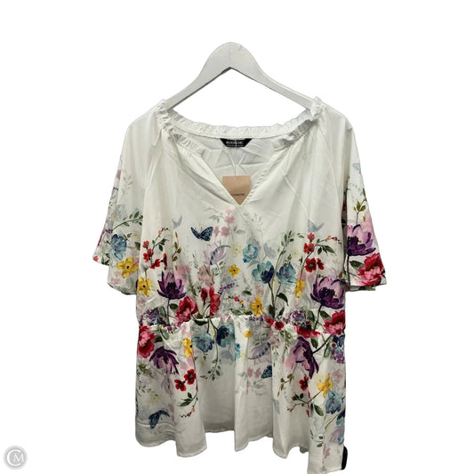 Top Short Sleeve By Bloomchic In Multi-colored, Size: 1x