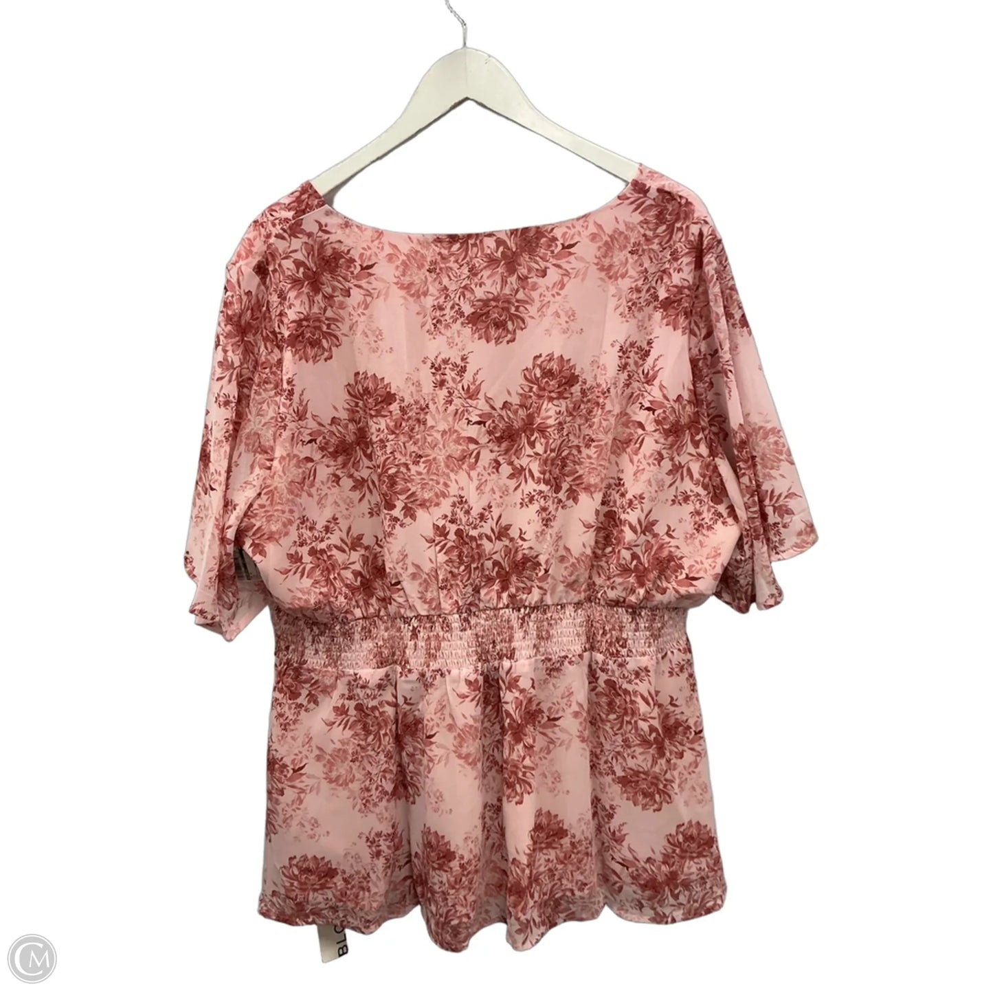 Top Short Sleeve By Bloomchic In Pink, Size: 1x
