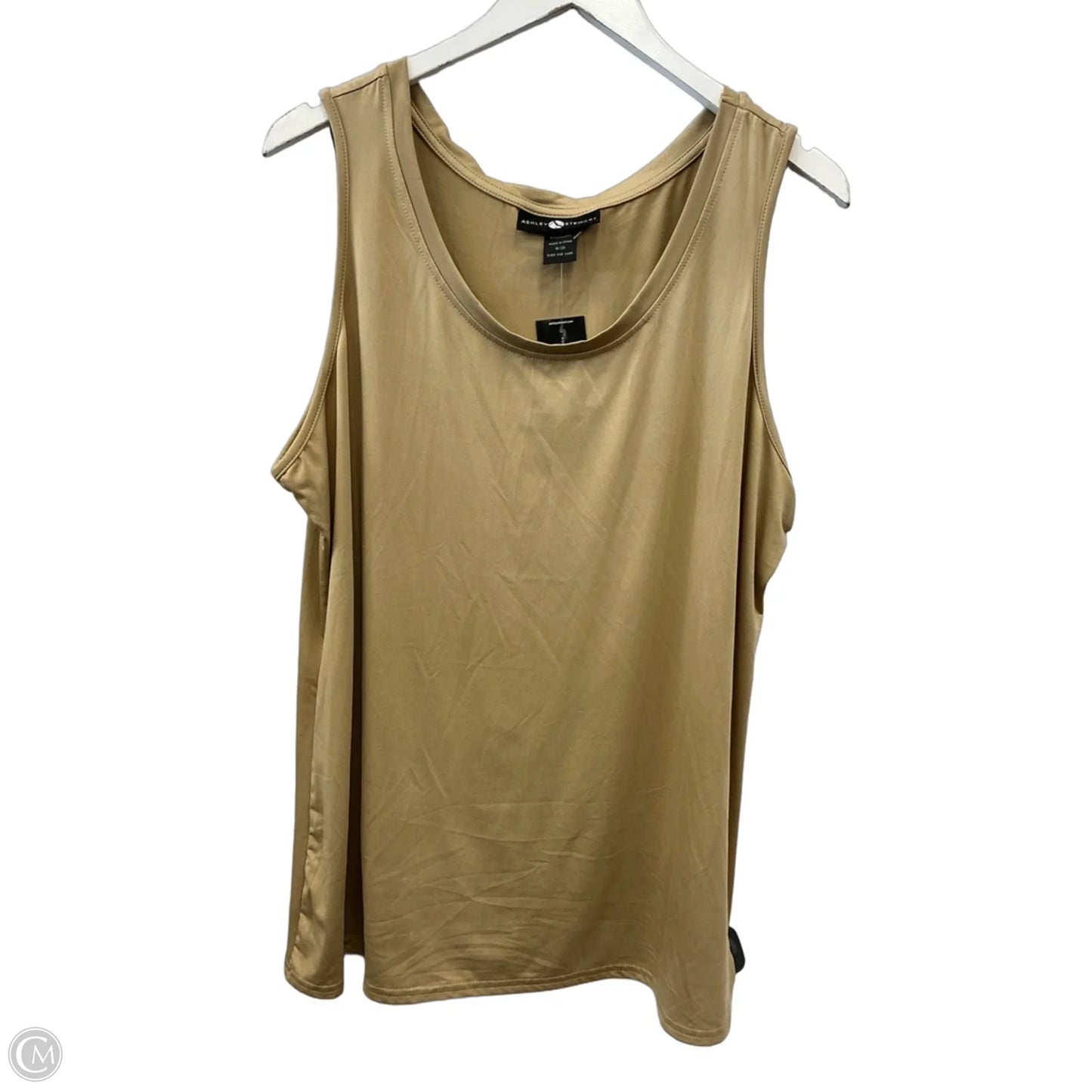Tank Top By Ashley Stewart In Tan, Size: 1x