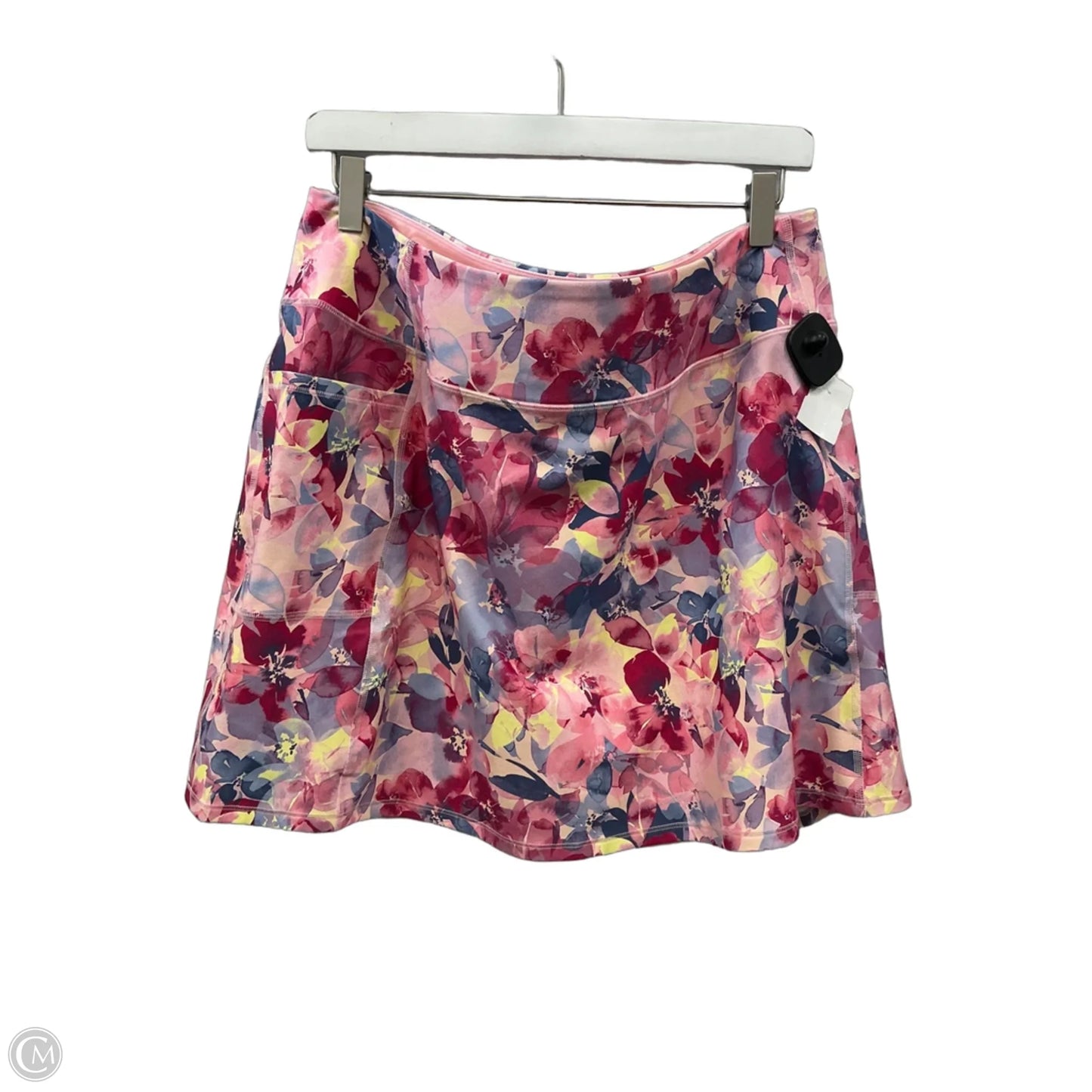 Athletic Skort By Skechers In Pink & Red, Size: 2x
