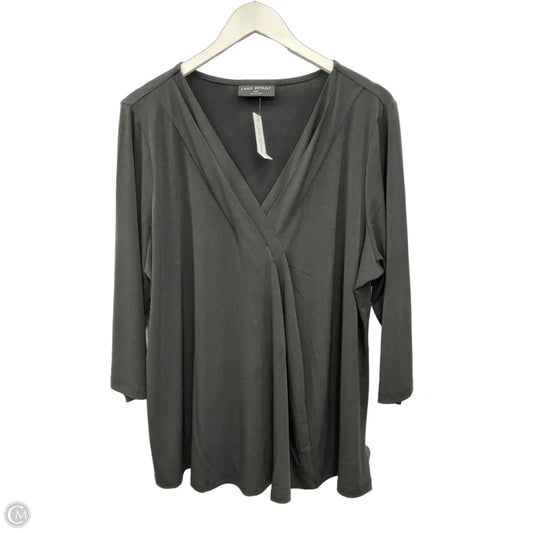 Top 3/4 Sleeve By Lane Bryant In Black, Size: 1x