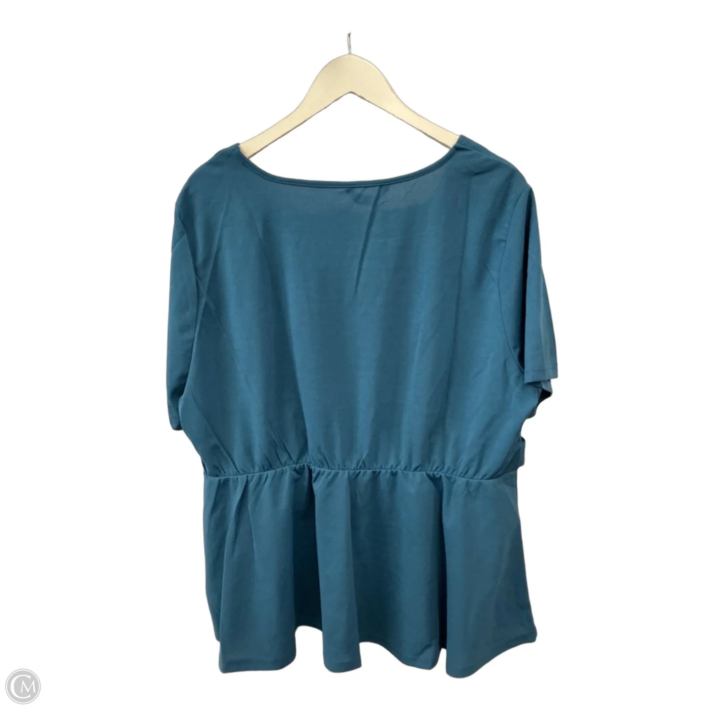 Top Short Sleeve By Bloomchic In Blue, Size: 1x
