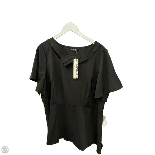 Top Short Sleeve By Bloomchic In Black, Size: 1x