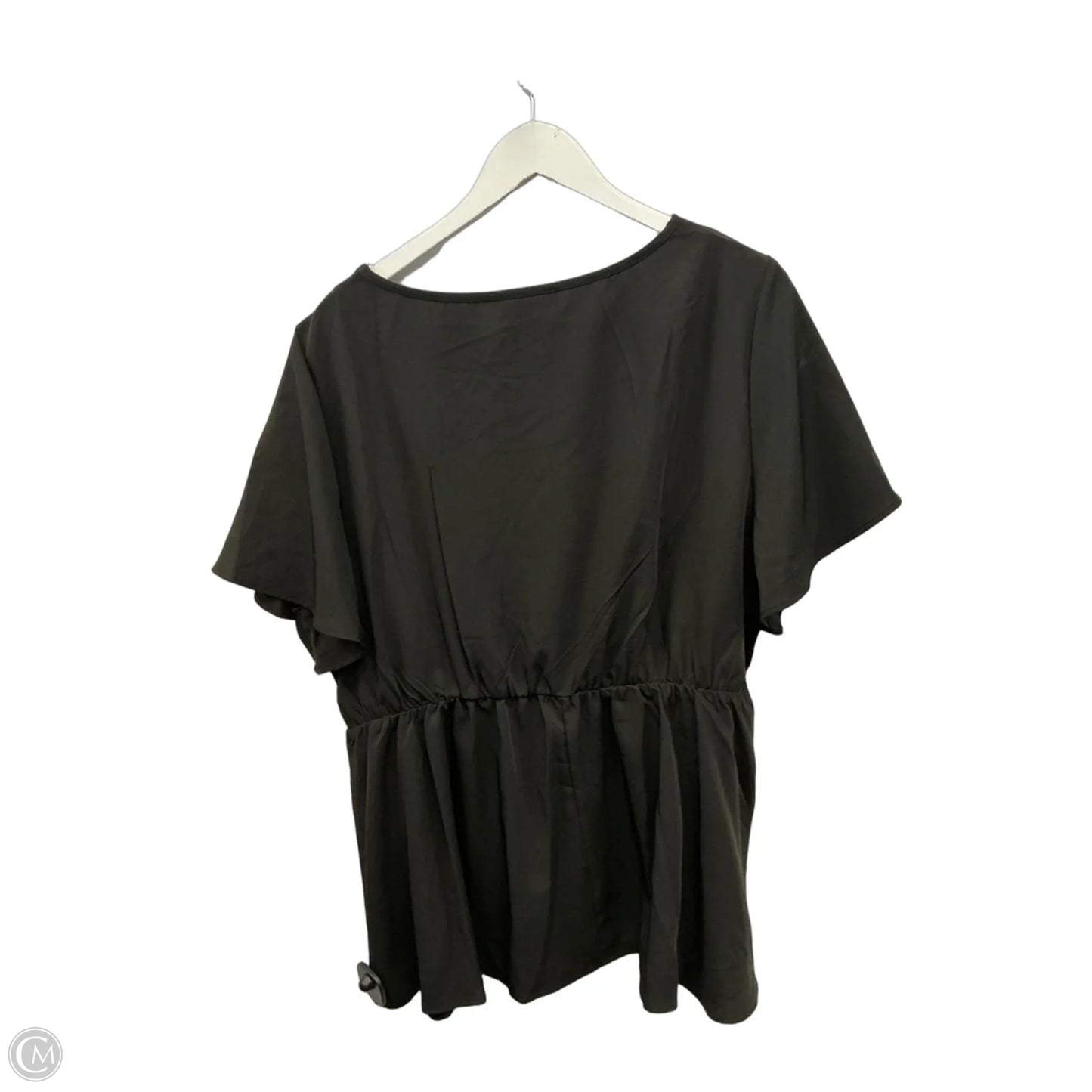 Top Short Sleeve By Bloomchic In Black, Size: 1x