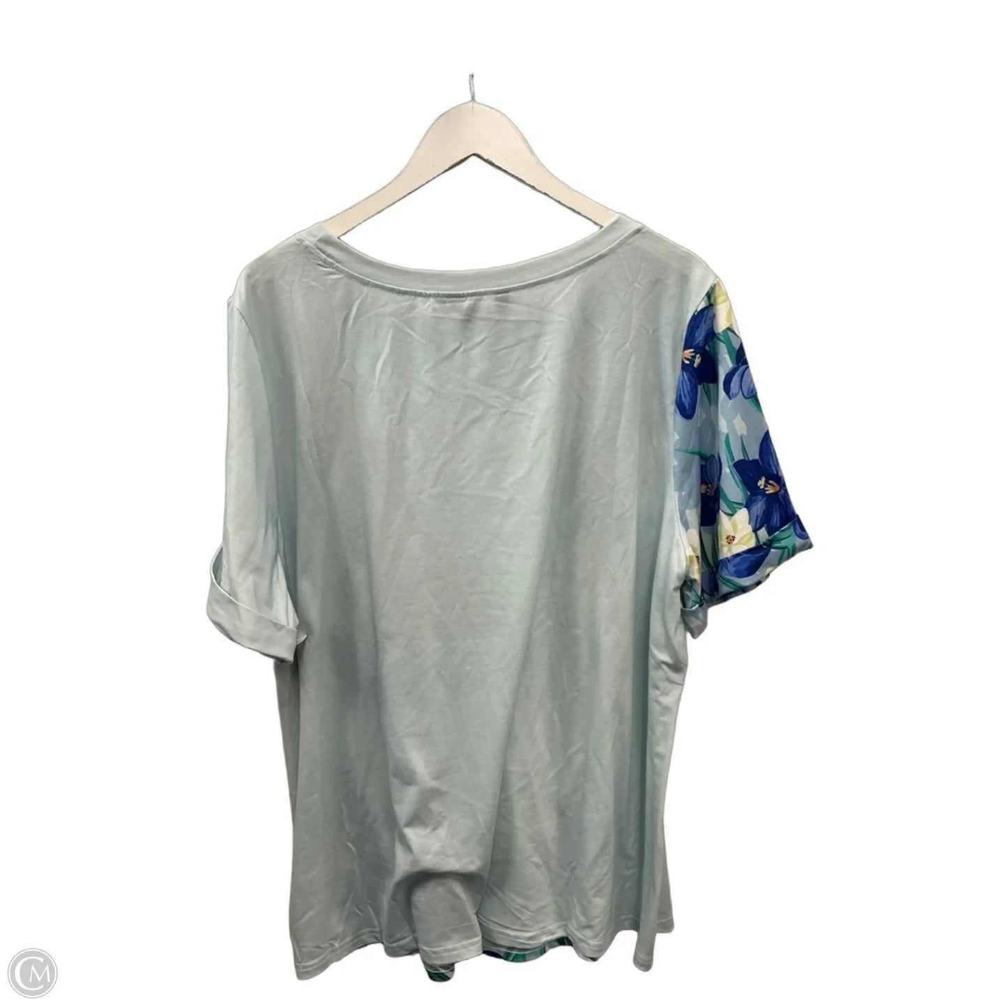 Top Short Sleeve By Bloomchic In Blue, Size: 1x