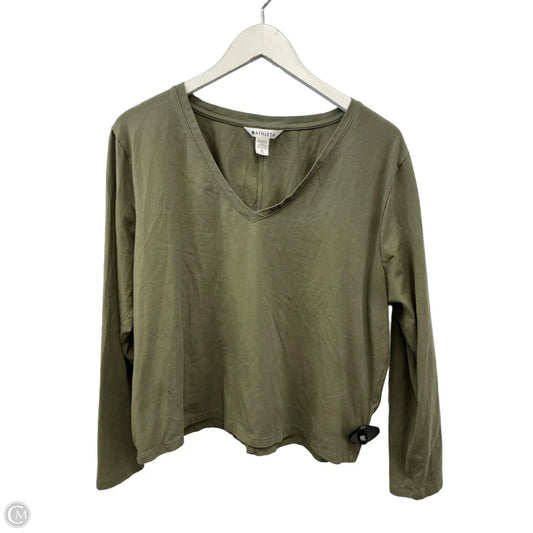 Athletic Top Long Sleeve Crewneck By Athleta In Green, Size: Xl