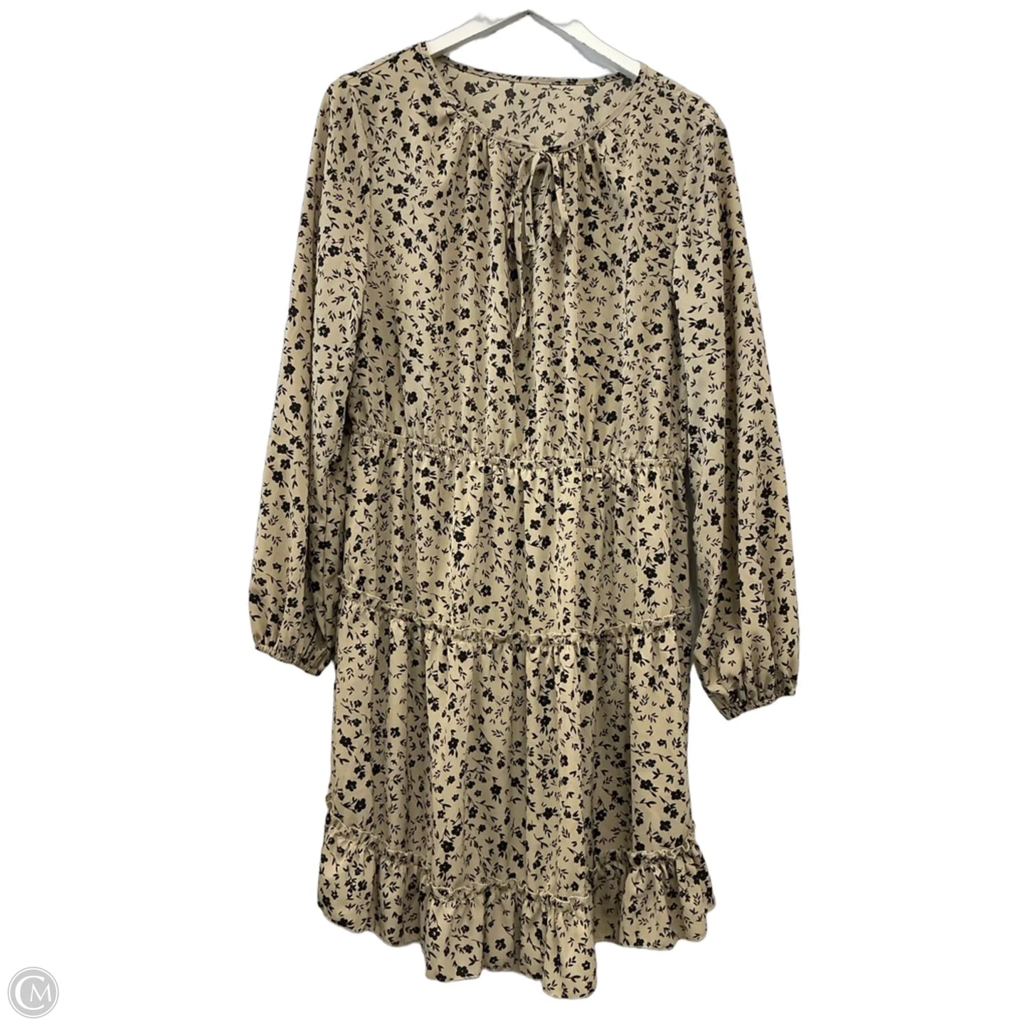 Dress Casual Short By Shein In Tan, Size: Xl