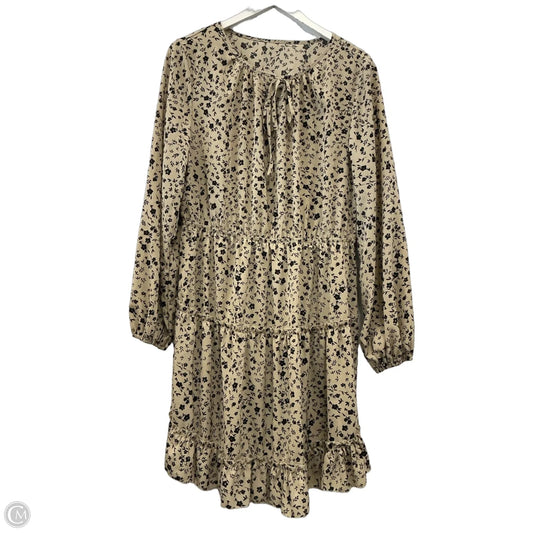 Dress Casual Short By Shein In Tan, Size: Xl