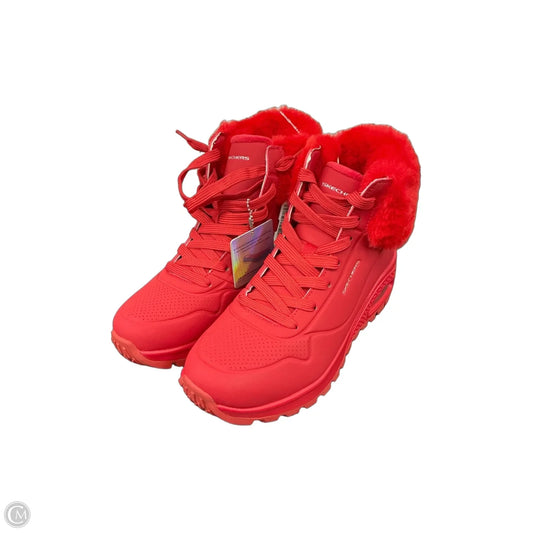 Boots Snow By Skechers In Red, Size: 7.5