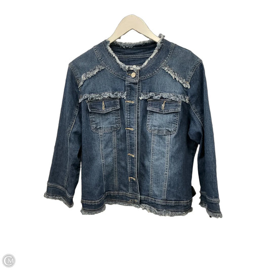 Jacket Denim By Live A Little In Blue Denim, Size: L