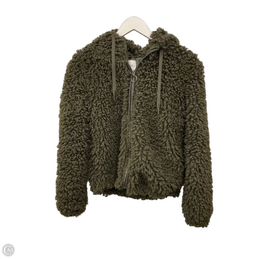 Jacket Faux Fur & Sherpa By Kendall + Kylie In Green, Size: S