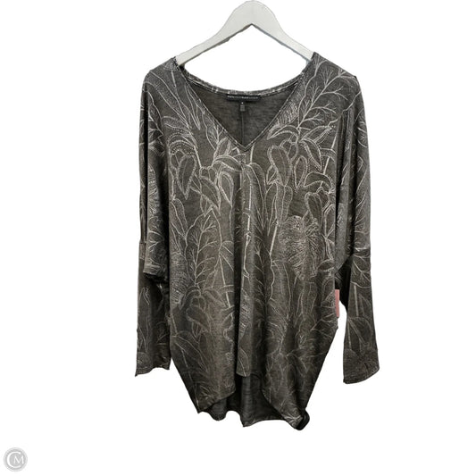 Top Long Sleeve By White House Black Market In Silver, Size: M