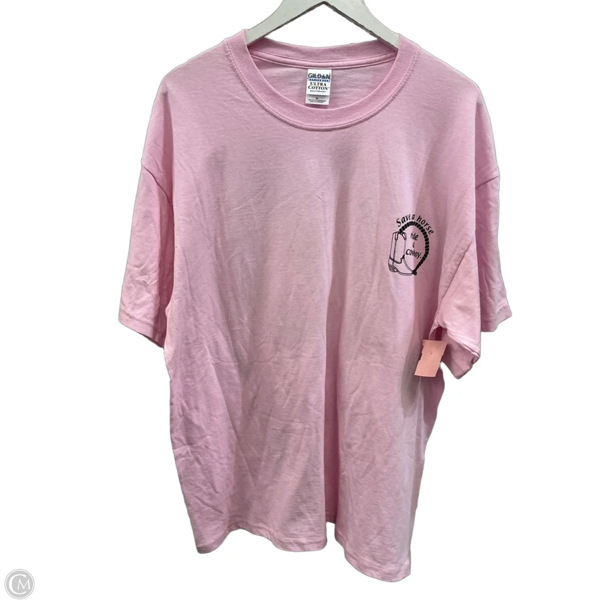 Top Short Sleeve Basic By Gildan In Pink, Size: Xl