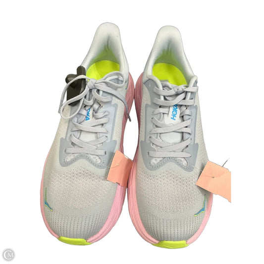 Shoes Athletic By Hoka In Grey & Pink, Size: 9.5