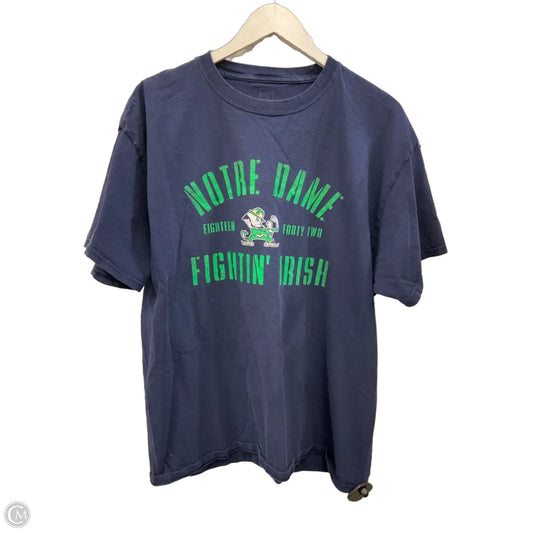Athletic Top Short Sleeve By Clothes Mentor In Navy, Size: Xl