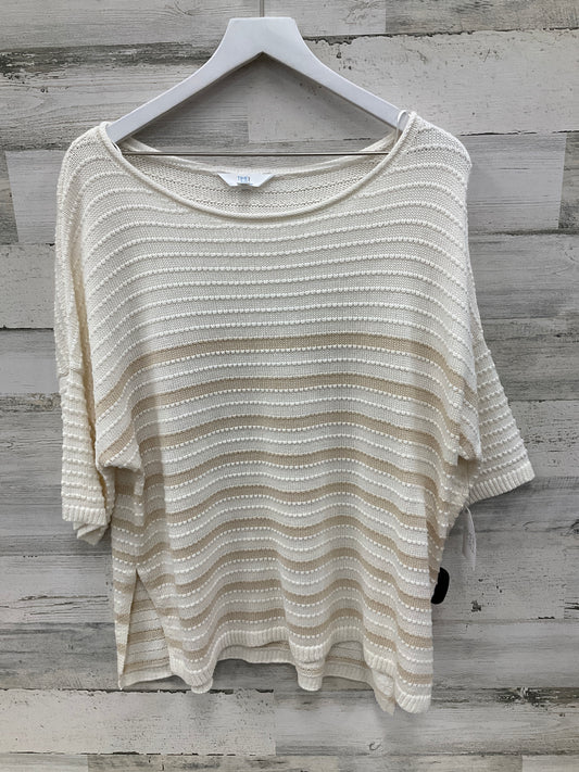 Sweater Short Sleeve By Time And Tru In Cream, Size: S