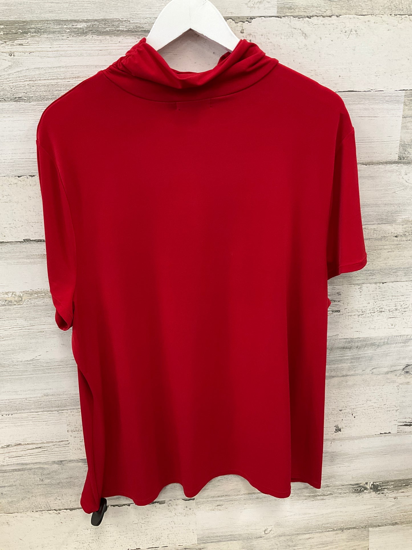 Top Short Sleeve Basic By Alfani In Red, Size: 3x