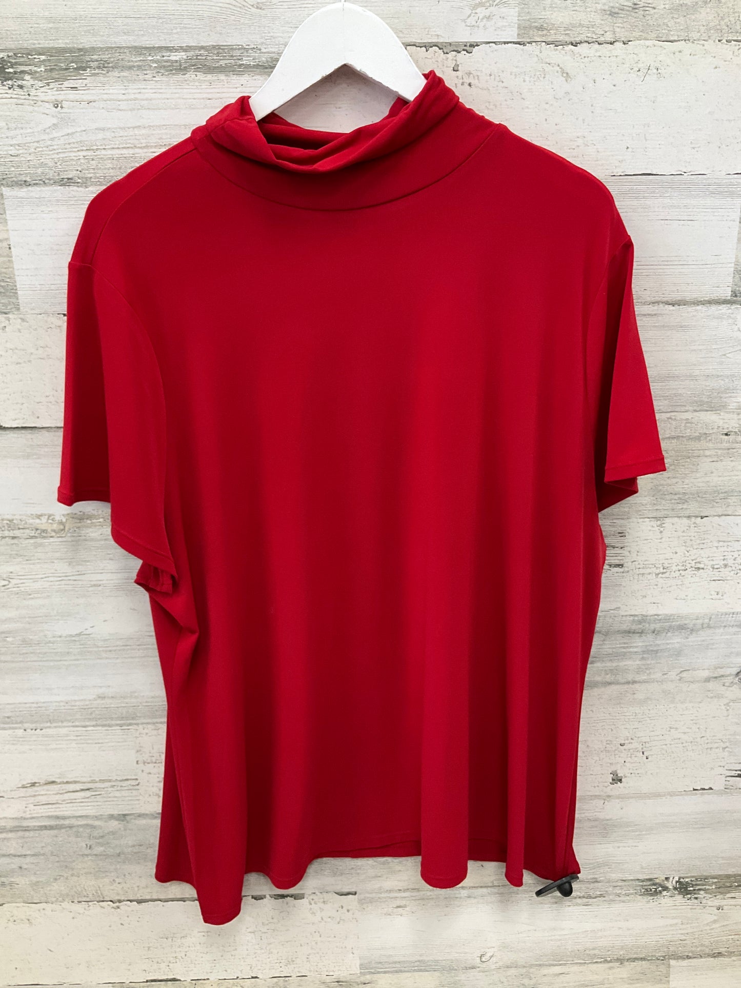 Top Short Sleeve Basic By Alfani In Red, Size: 3x