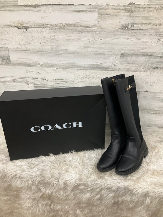 Boots Designer By Coach In Black, Size: 7