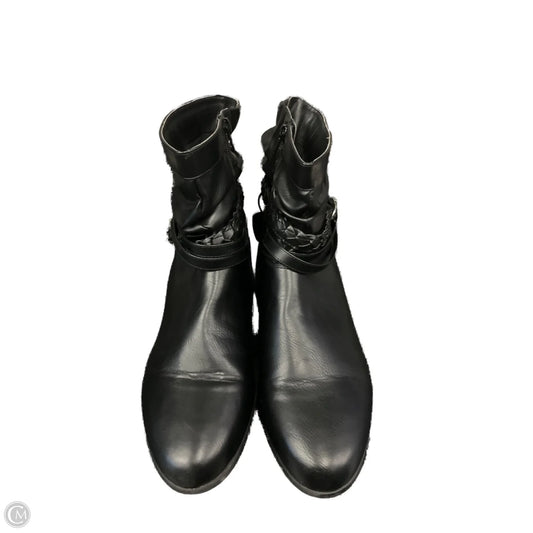 Boots Ankle Flats By Comfortview In Black, Size: 11