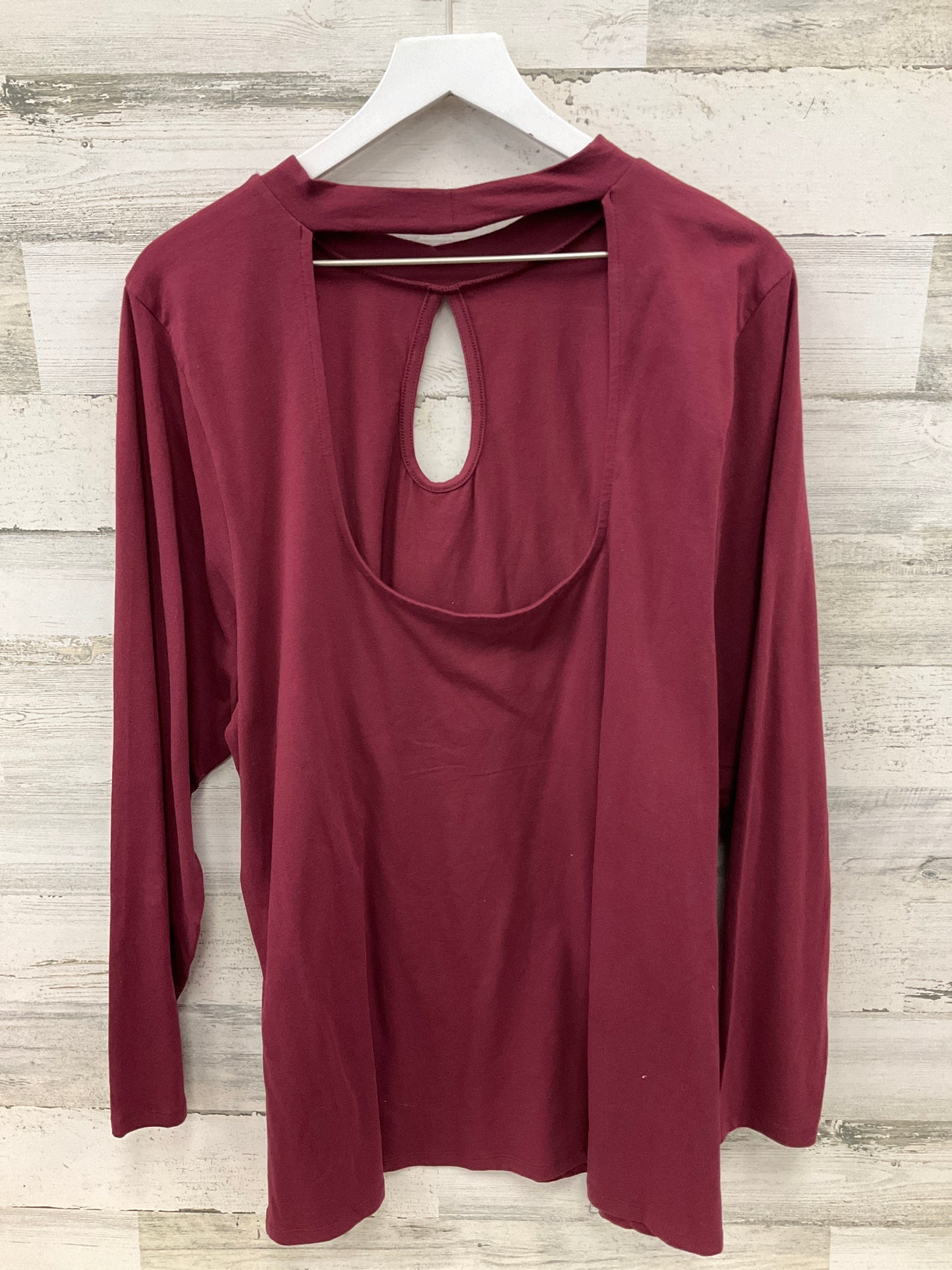 Top Long Sleeve Basic By Torrid In Red, Size: 4x